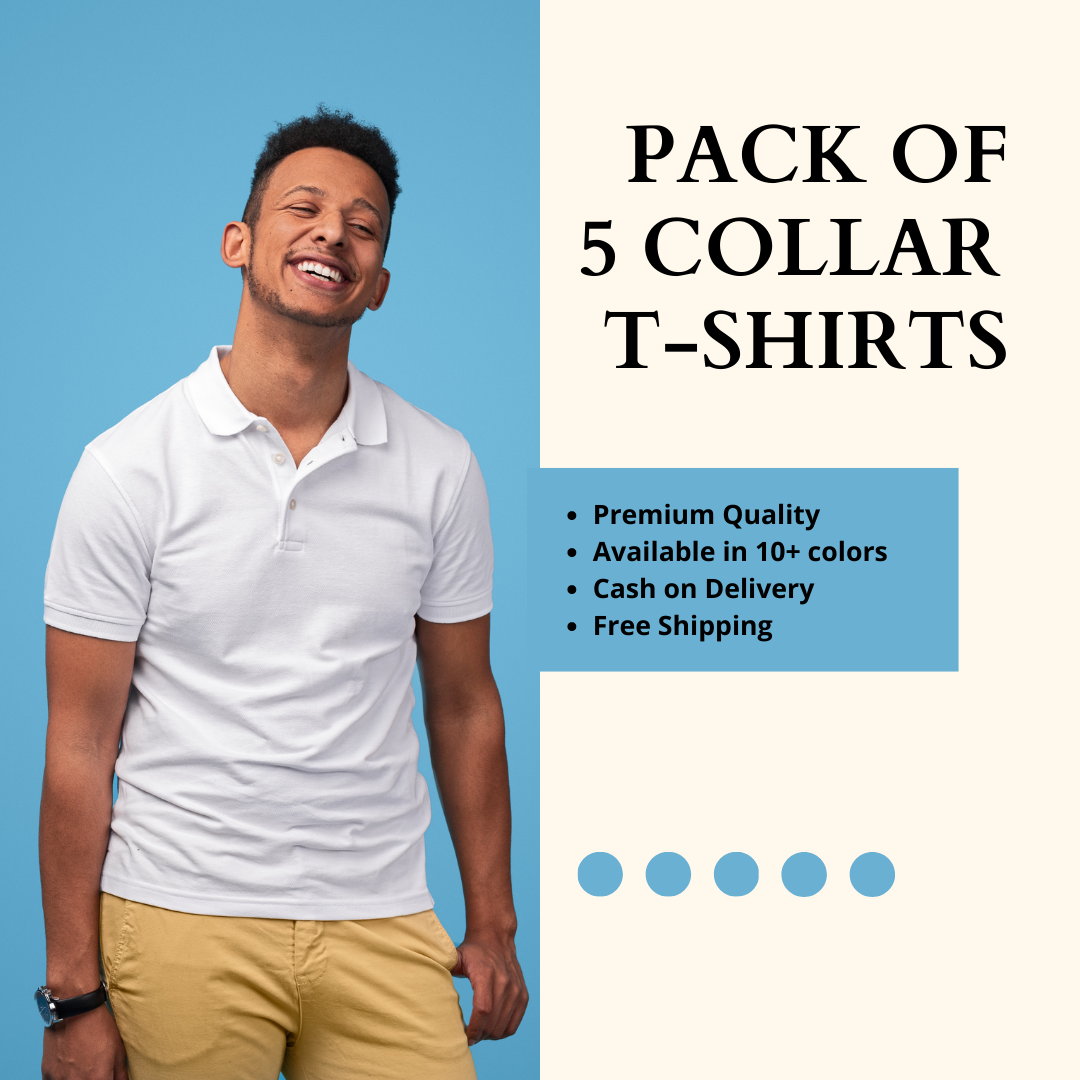 Pack of 5 Collar T Shirts