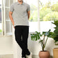 Grey Solid Polo T-shirt