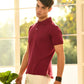 Maroon Solid Polo T-shirt