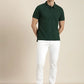 Bottle Green Solid Polo T-shirt