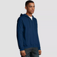 Navy With Zipper Hoodie