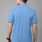 Light Blue Solid Polo T-shirt