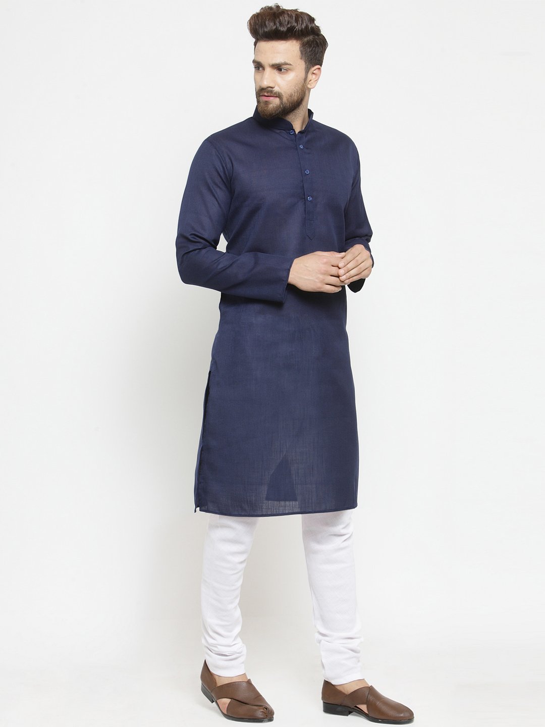 Navy Blue  Straight Kurta Pajama for Men