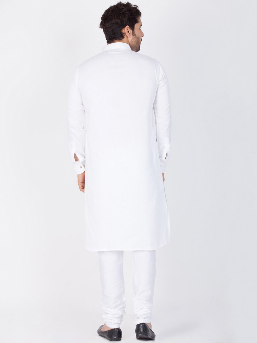 White Straight Kurta Pajama for Men