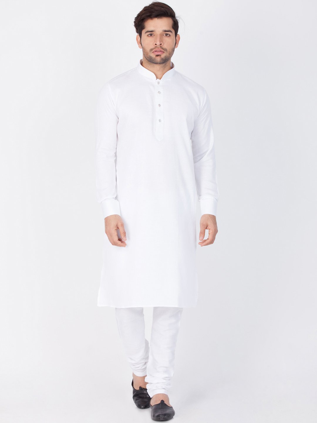 White Straight Kurta Pajama for Men