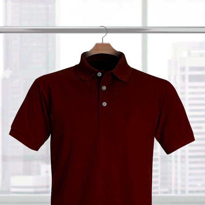 Maroon Collar T-Shirts For Men