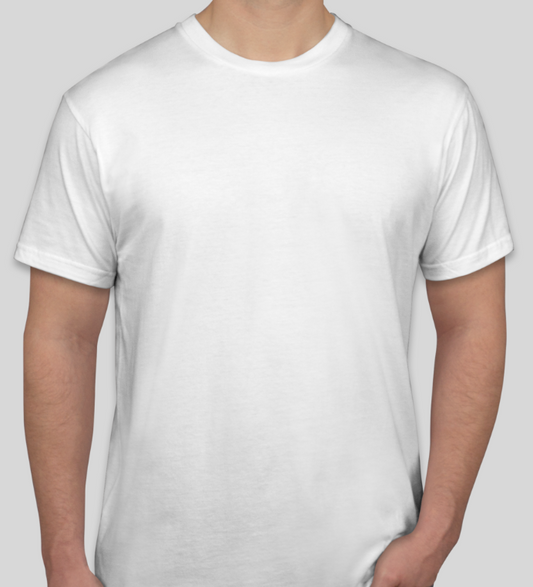 White Round Neck T-Shirt For Men