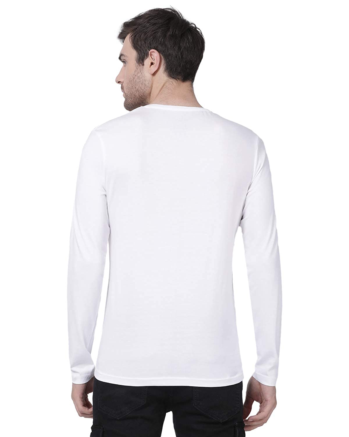 White Henley T-Shirt For Men