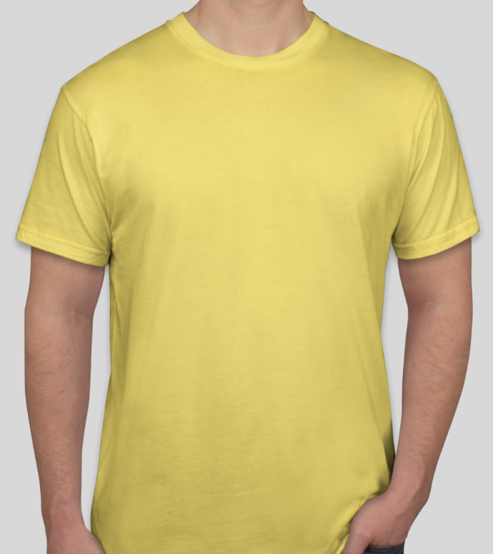 Yellow Round Neck T-Shirt For Men